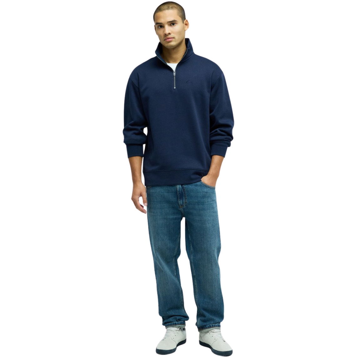 2026 Quiksilver Mens Salt Water Quarter Zip EQYFT05241 - Dark Navy